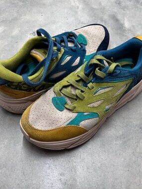 Hoka Clifton L Suede Multi-Color Men's Size 9.5 1124630/MSSN - Used